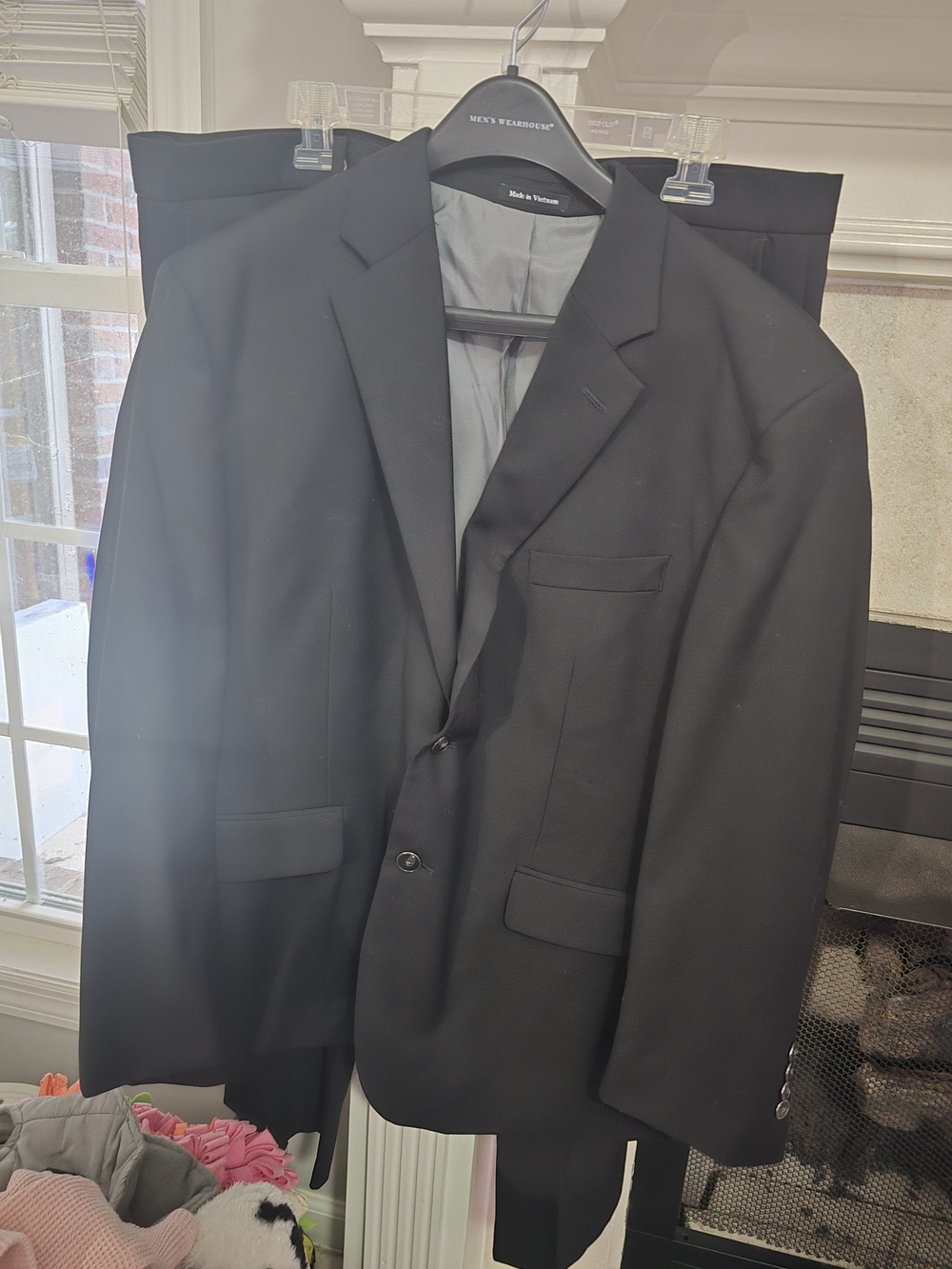 Men's Black Two-Button Suit Jacket by